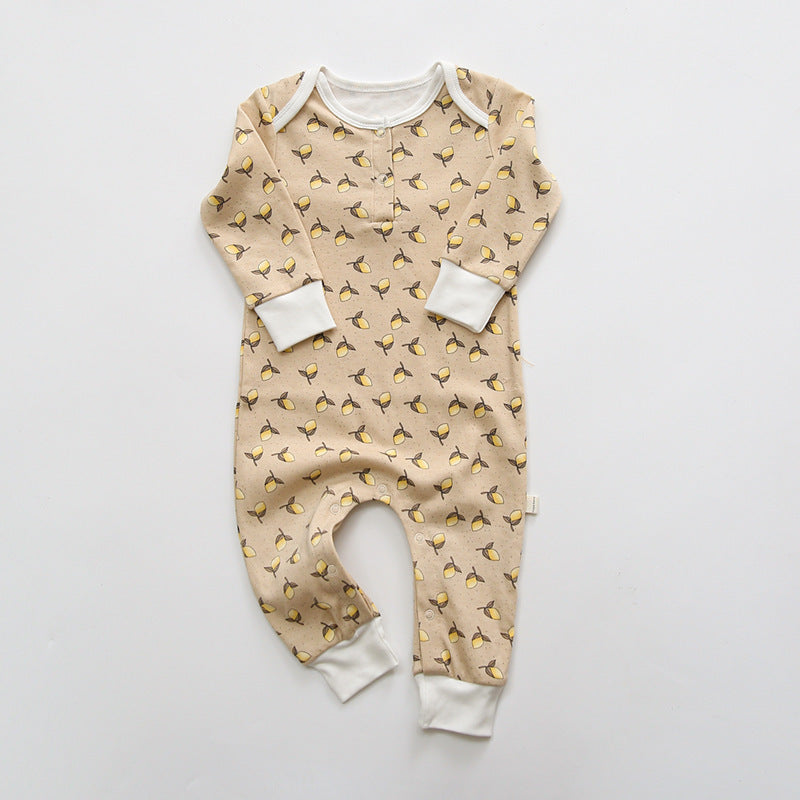 Earthy Floral Romper Soft Stretchy Cotton
