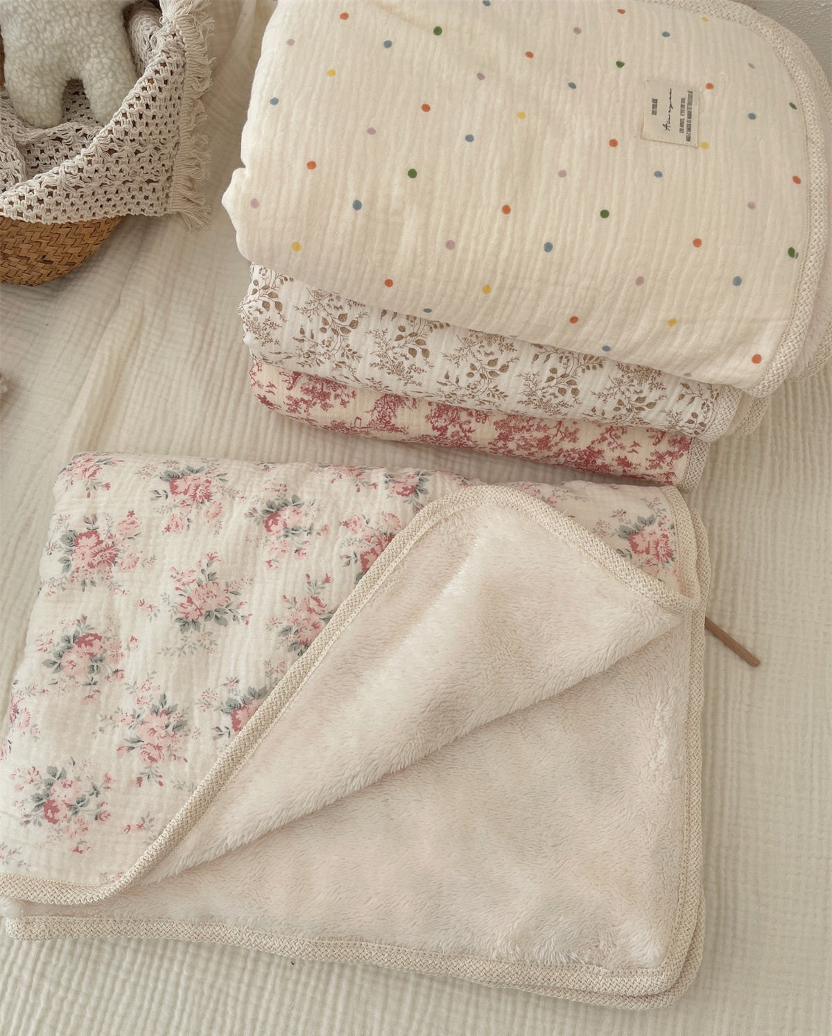 Spring has Sprung Cozy Cotton Fleece Blanket