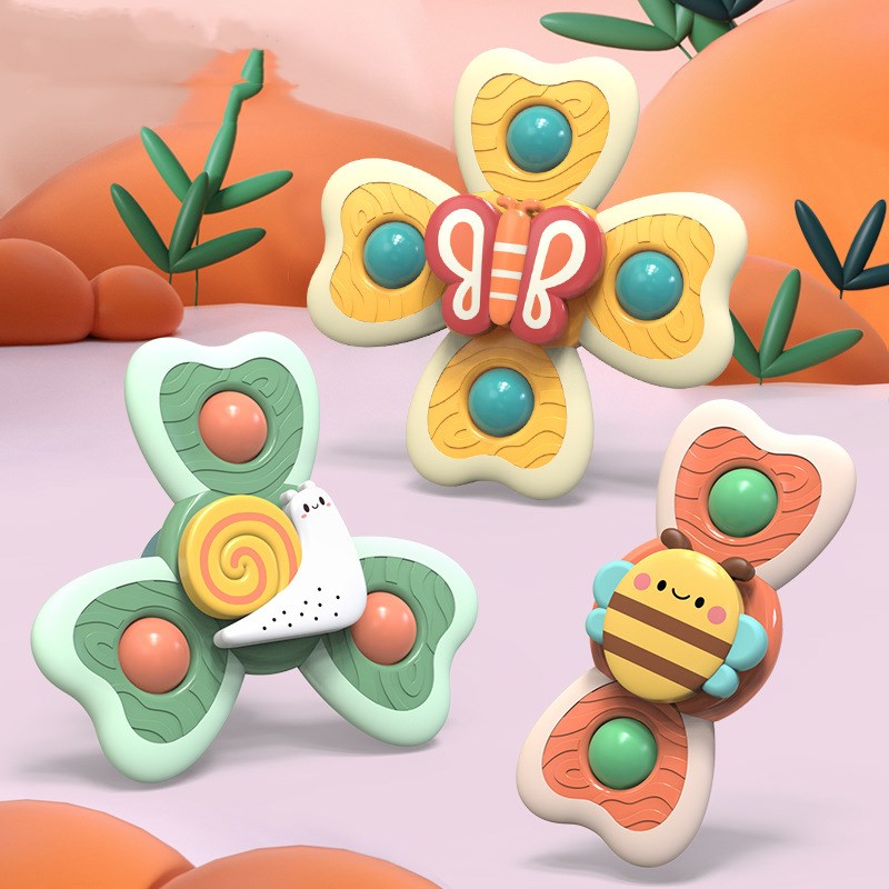 NEW Baby Silicone Spinning Toy Set