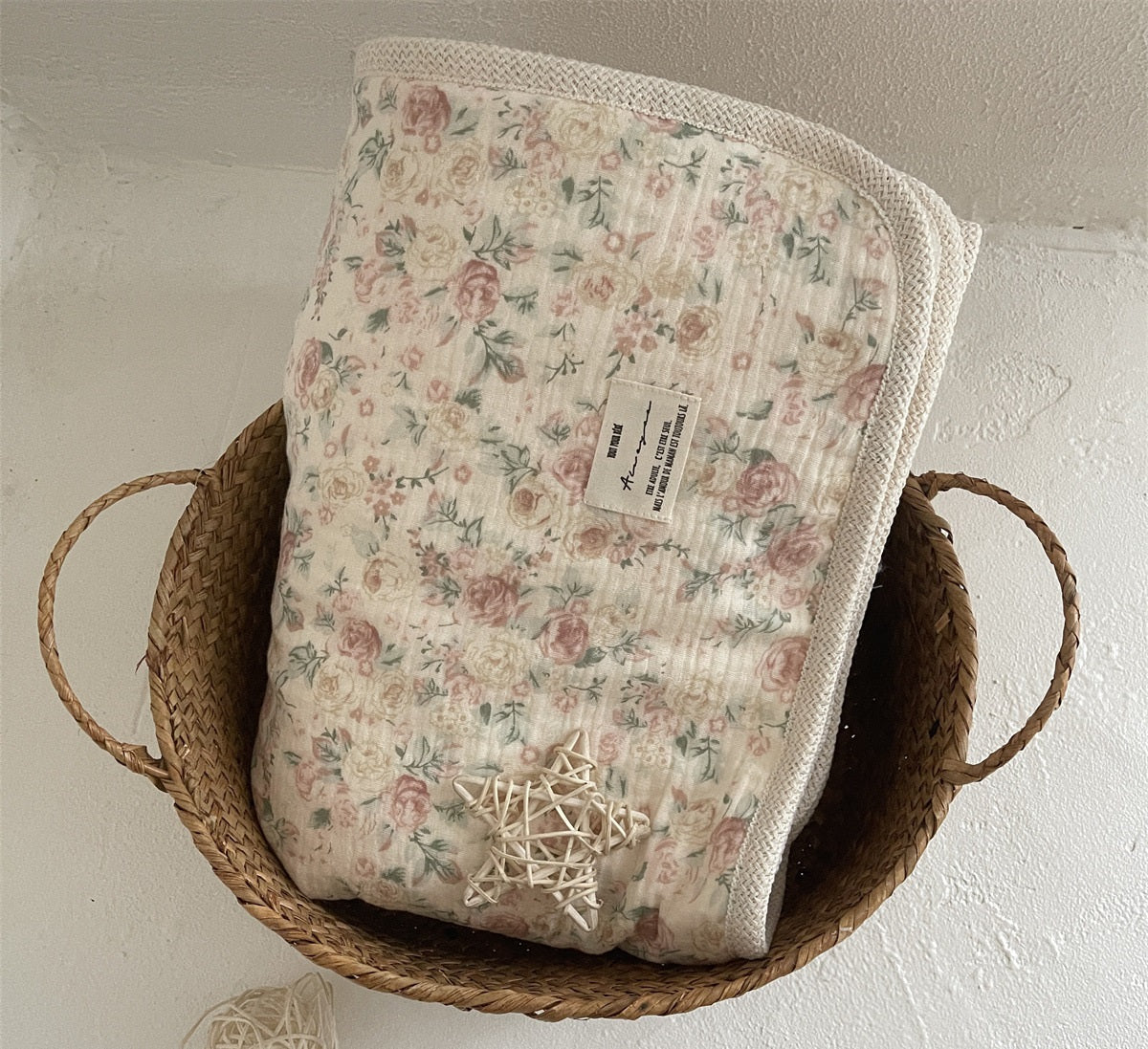 October Flowers Cozy Cotton Fleece Blanket