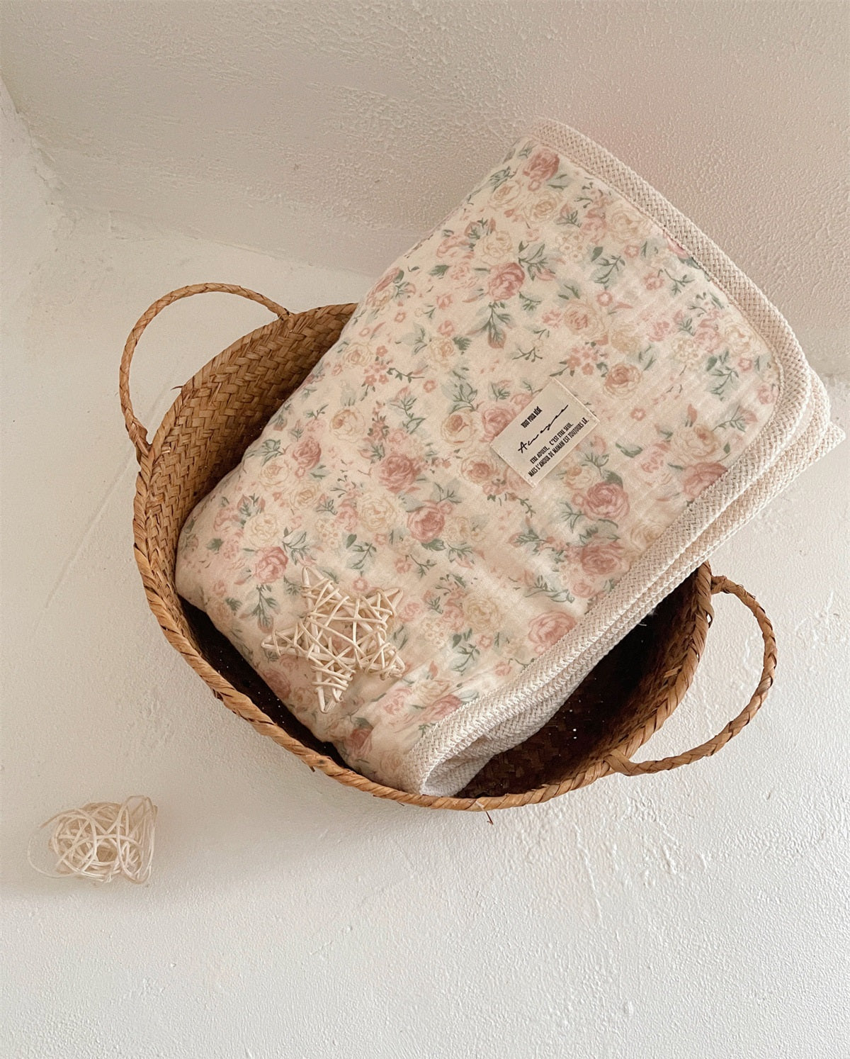October Flowers Cozy Cotton Fleece Blanket