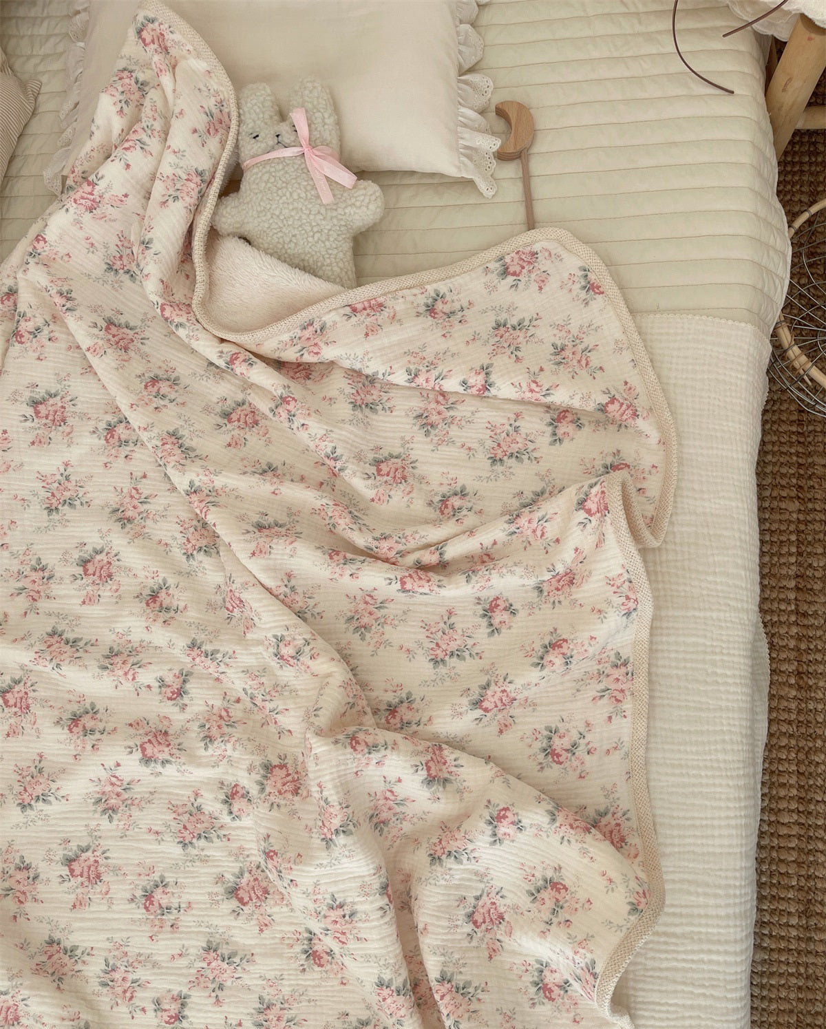 Spring has Sprung Cozy Cotton Fleece Blanket