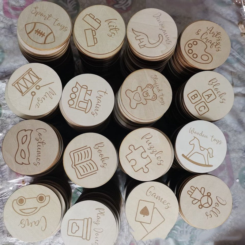Wooden Toy Storage Decals