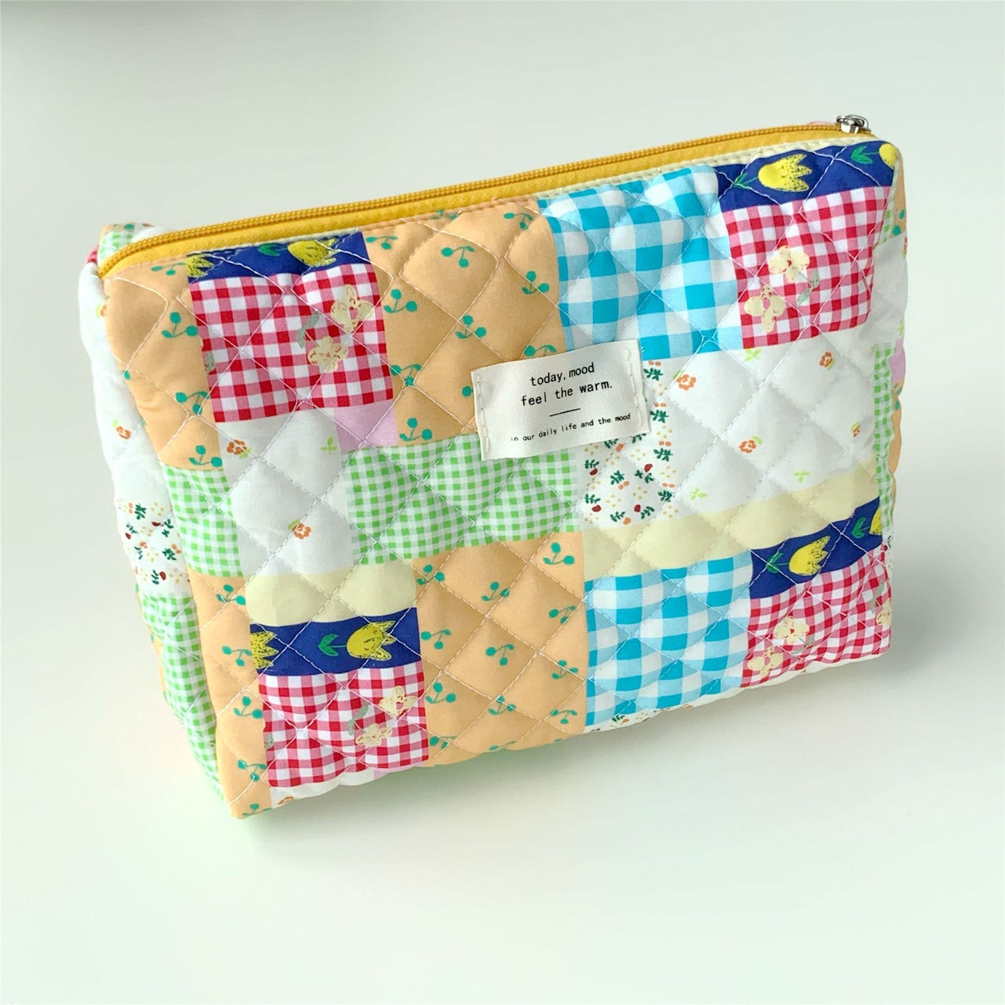 Quilted Cotton Diaper Storage Bag