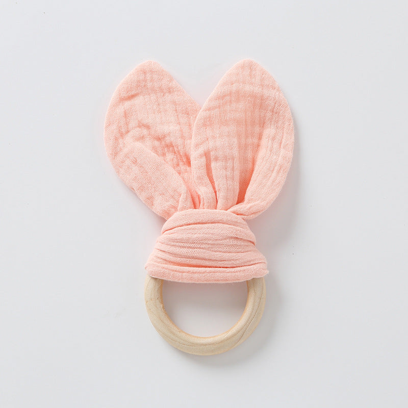 Newborn beech wood and Cotton Teether Toy