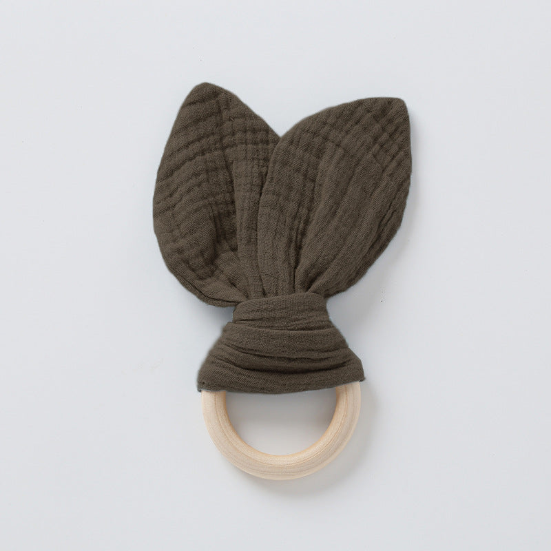 Newborn beech wood and Cotton Teether Toy
