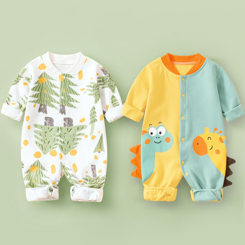 Long Sleeve Cotton Romper (Set of Two)
