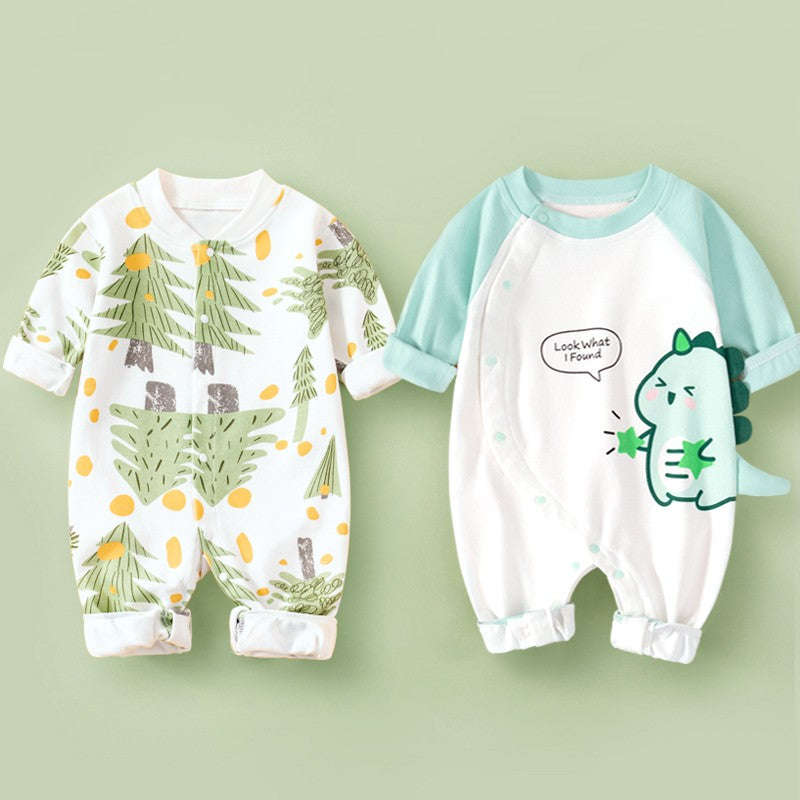 Long Sleeve Cotton Romper (Set of Two)