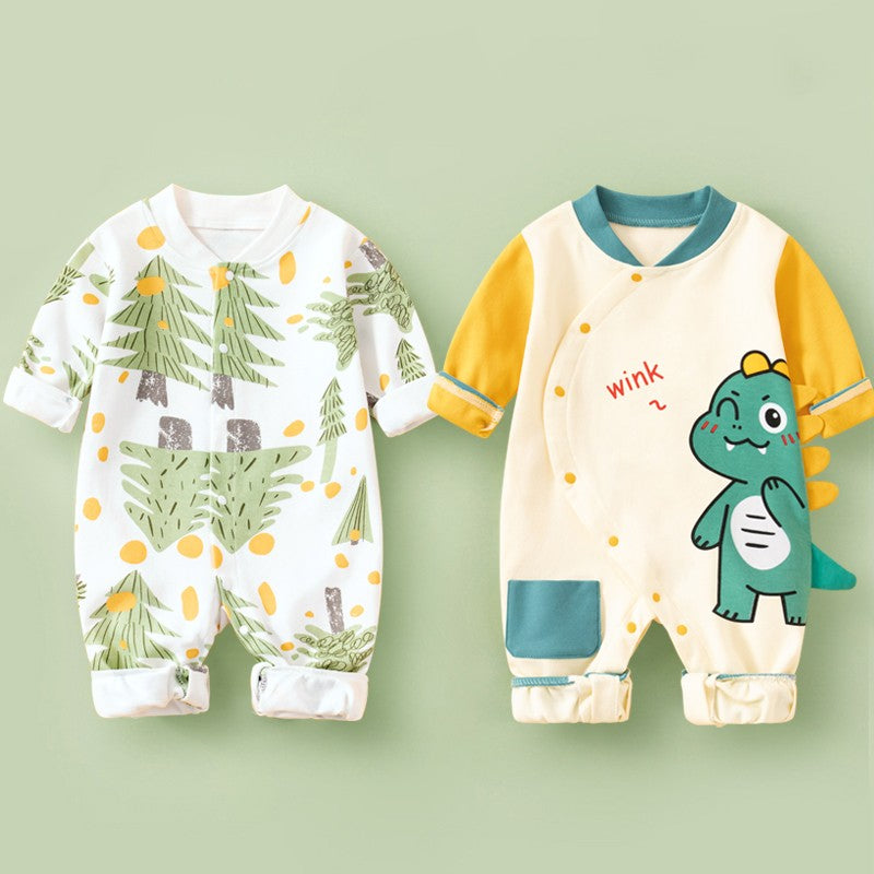 Long Sleeve Cotton Romper (Set of Two)