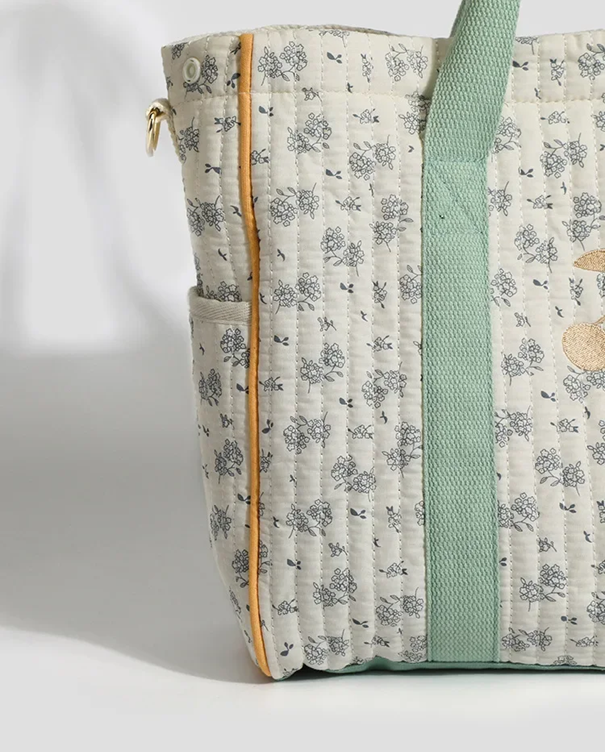 Floral Cherry Embroidered Baby Bag