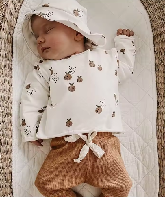 EARTHY Oranges Organic Cotton Top and Pants Set