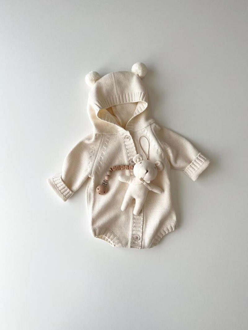 Earthy Knitted Cotton Onesie Sweater