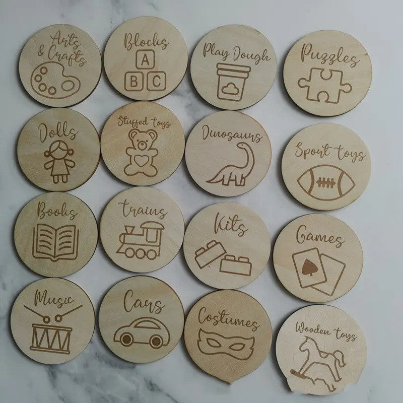 Wooden Toy Storage Decals