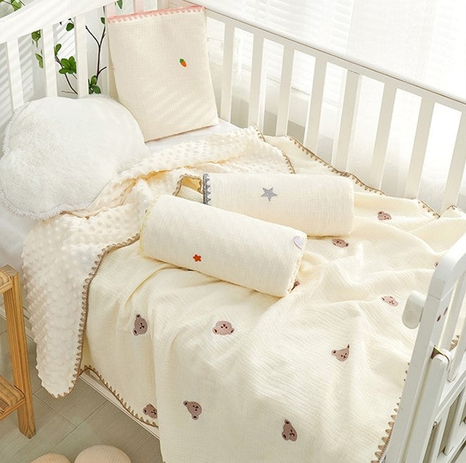 Earthy Cotton Bubble Fleece Baby Blanket