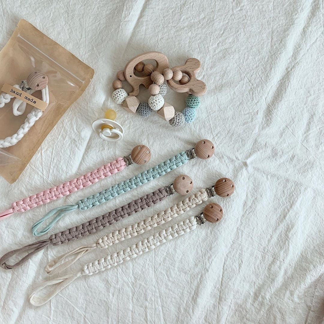 Handmade Cotton Pacifier Clip Chain