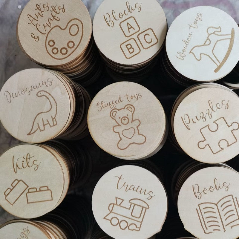 Wooden Toy Storage Decals