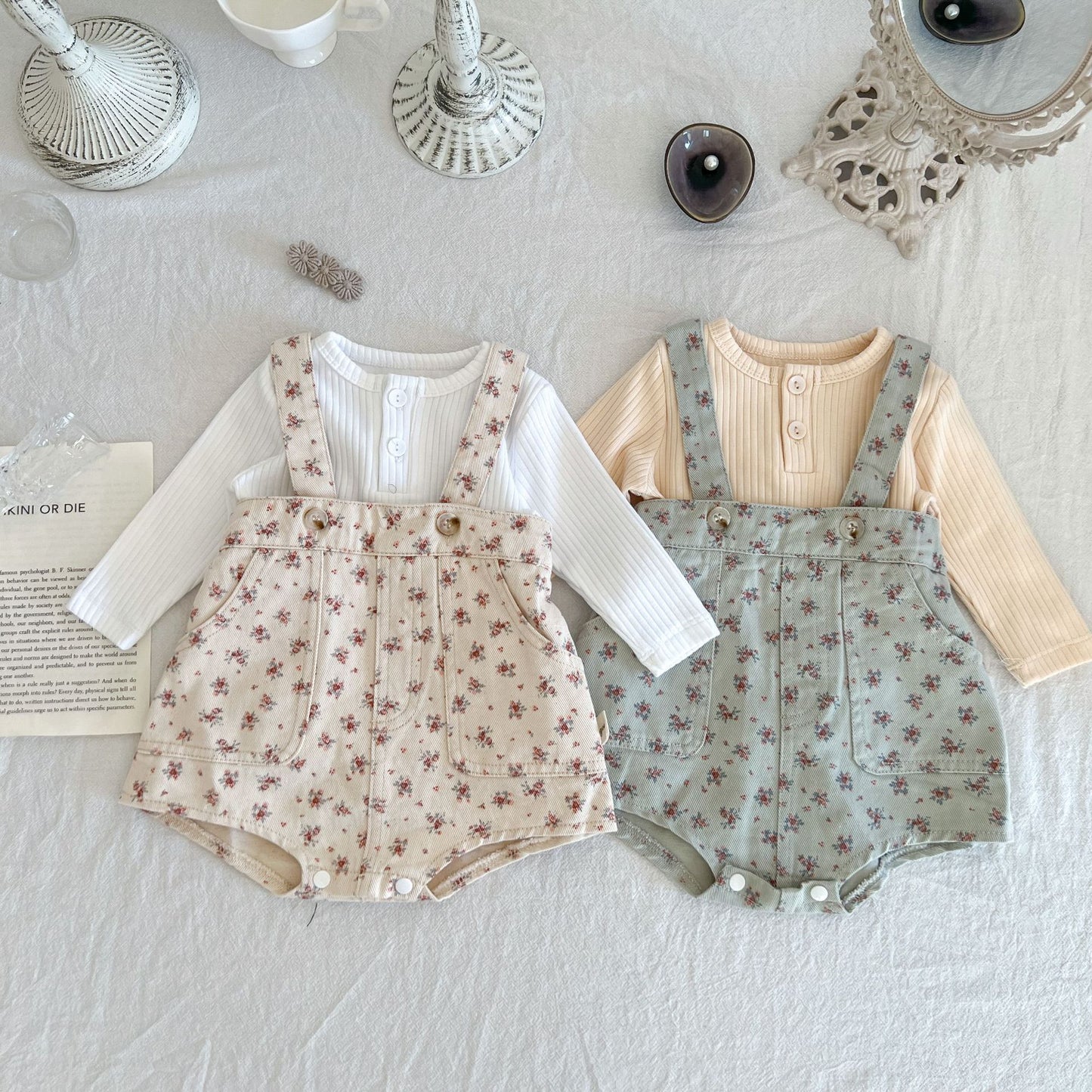 Soft Washed Cotton Denim Floralverall