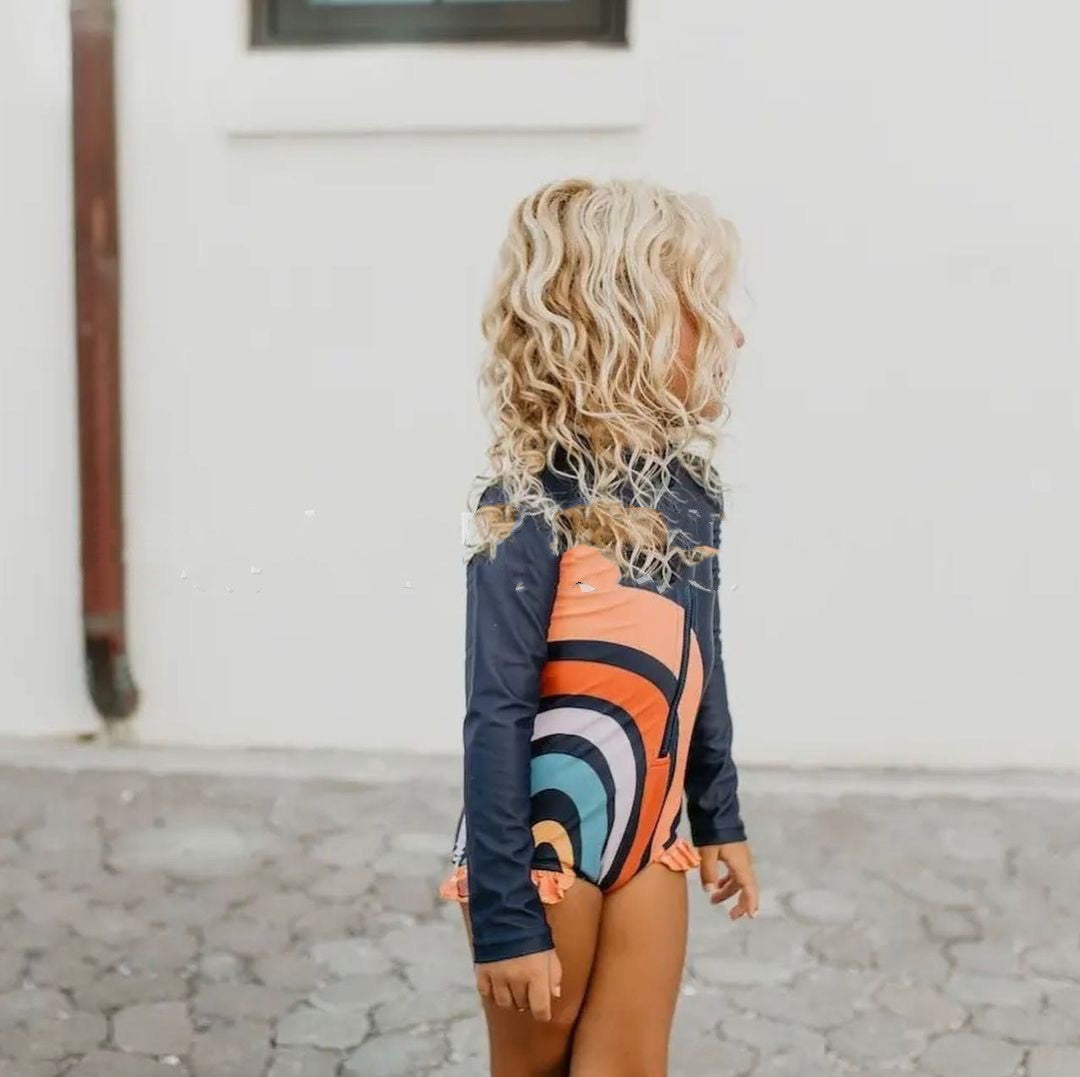 Rainbow Long Sleeve Swim Suit