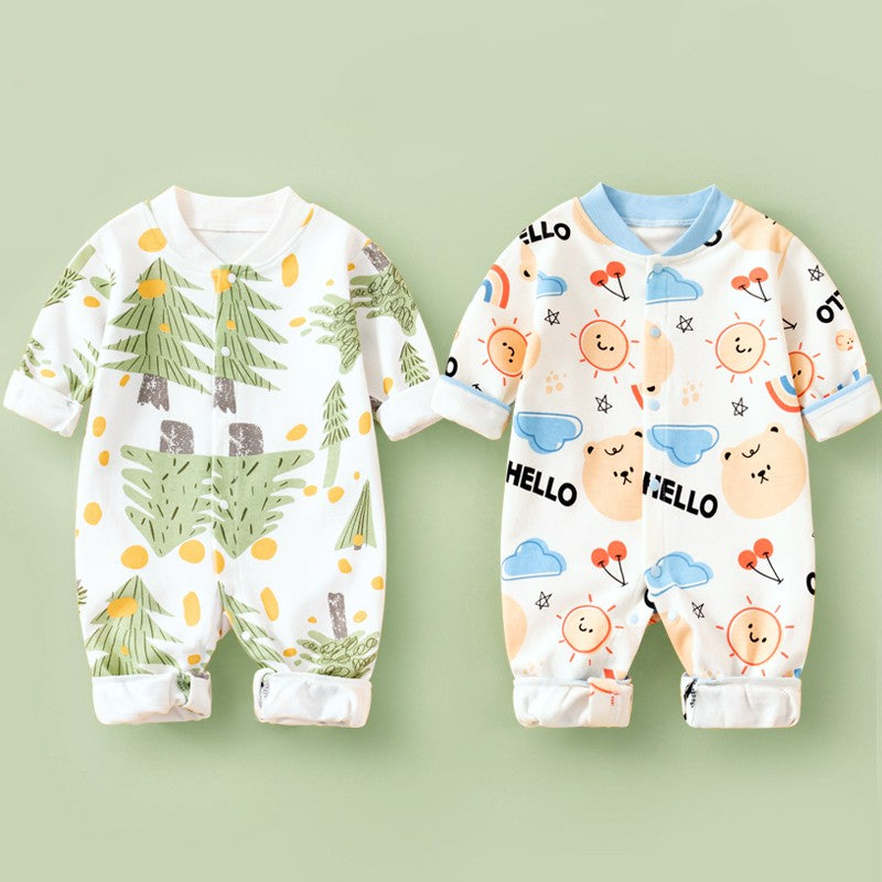 Long Sleeve Cotton Romper (Set of Two)