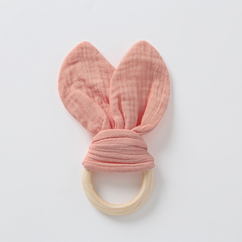 Newborn beech wood and Cotton Teether Toy