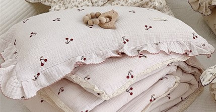 Earthy Cherries High Quality Pure Cotton Baby Quilt