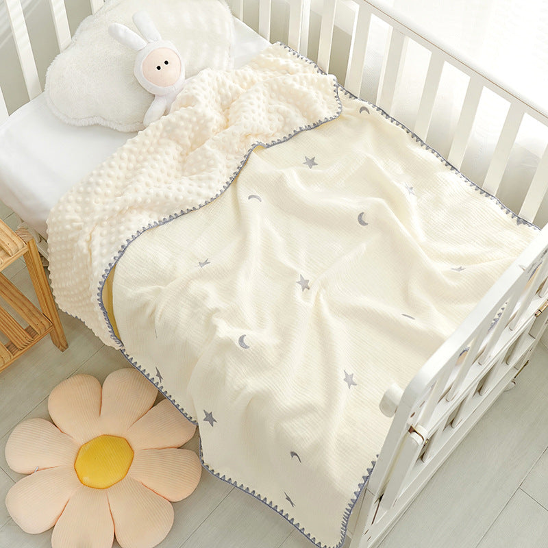 Earthy Cotton Bubble Fleece Baby Blanket