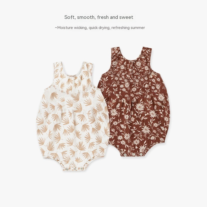 Nordic Style Earthy Summer Cotton Onesie (3 design options)