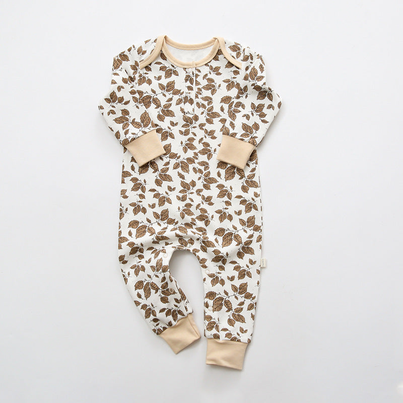 Earthy Floral Romper Soft Stretchy Cotton