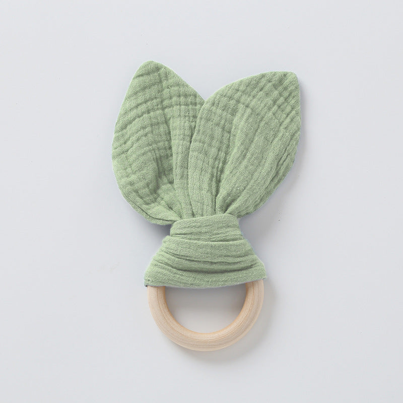 Newborn beech wood and Cotton Teether Toy