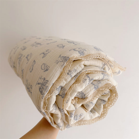 Dream Kitty Neutral Gender Cotton Baby Quilt