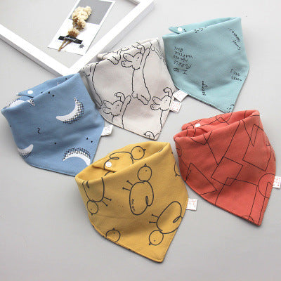 Bright Baby Cotton Bibs - Saliva Towel Sets of 4 or 5