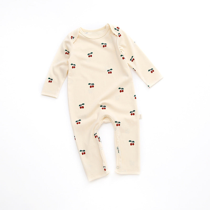 Earthy Long-sleeve Cotton Romper