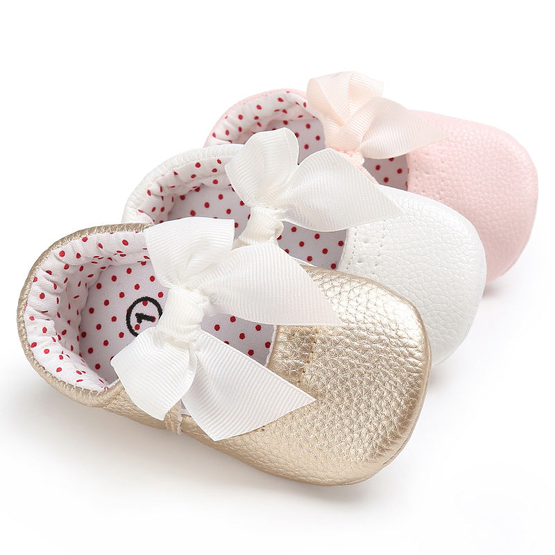 Polka Princess Baby Bow Shoes