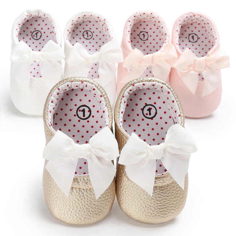 Polka Princess Baby Bow Shoes