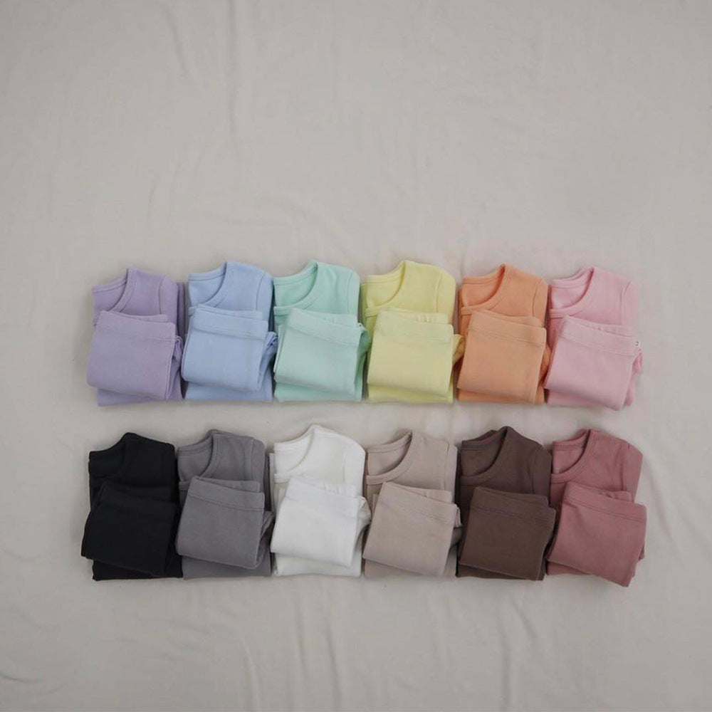 Cotton Onesie and Matching High Waist Leggings Set  in 10 color variations