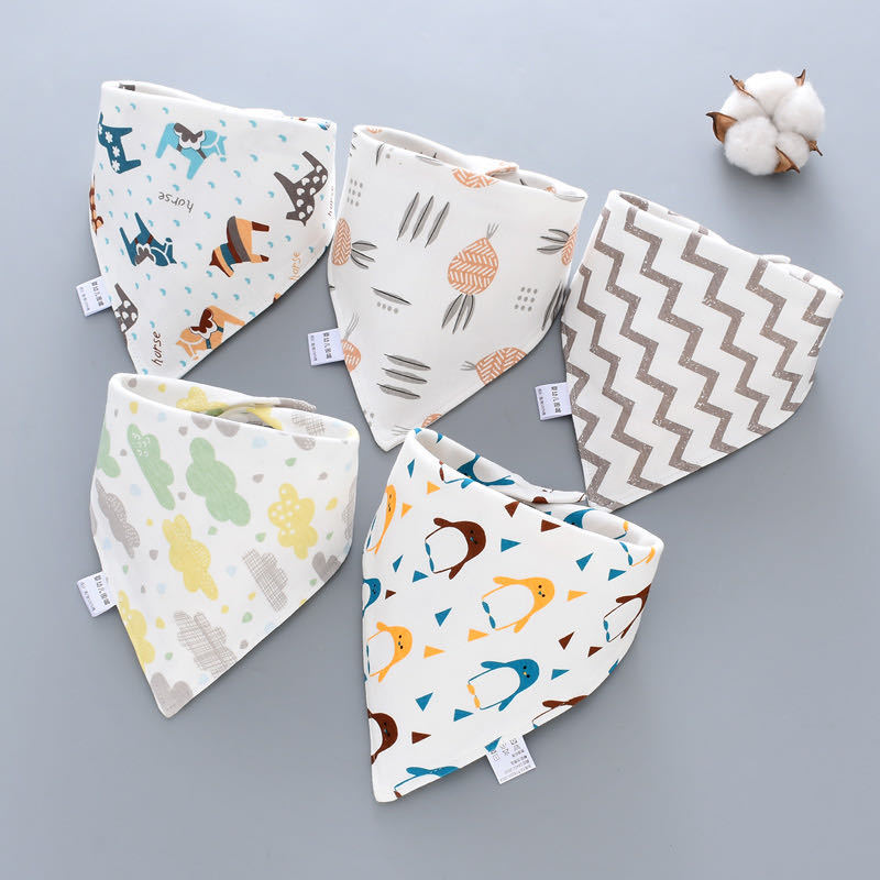Bright Baby Cotton Bibs - Saliva Towel Sets of 4 or 5