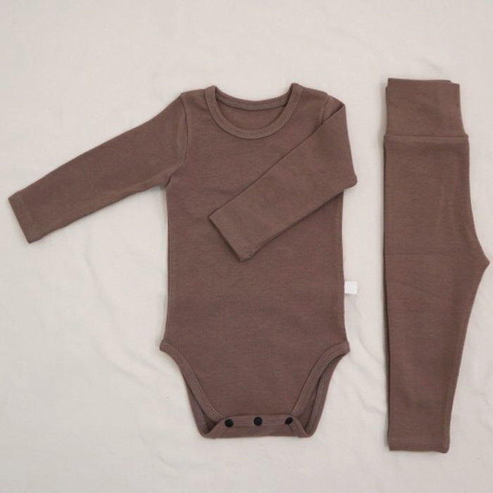 Cotton Onesie and Matching High Waist Leggings Set  in 10 color variations