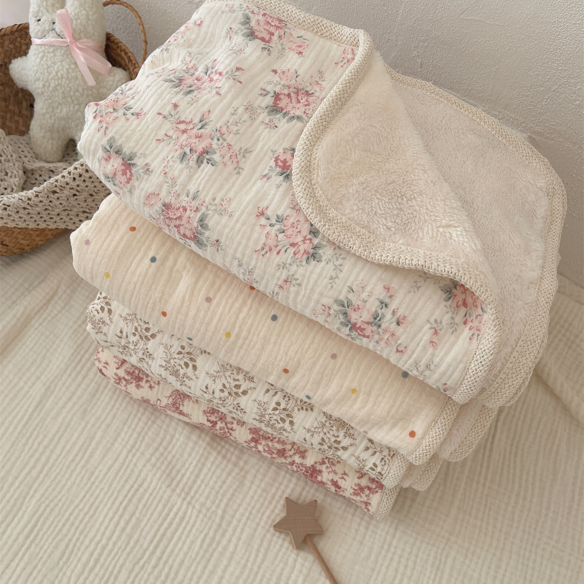 Spring has Sprung Cozy Cotton Fleece Blanket