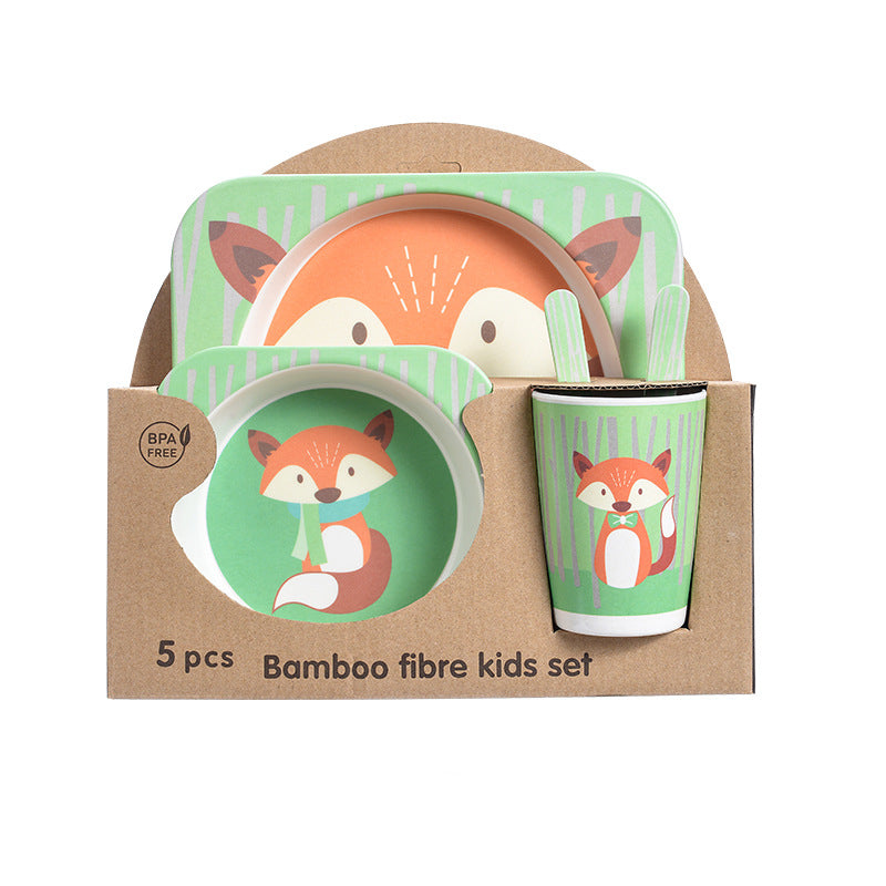 Natural Bamboo Fibre Baby Feeding Set