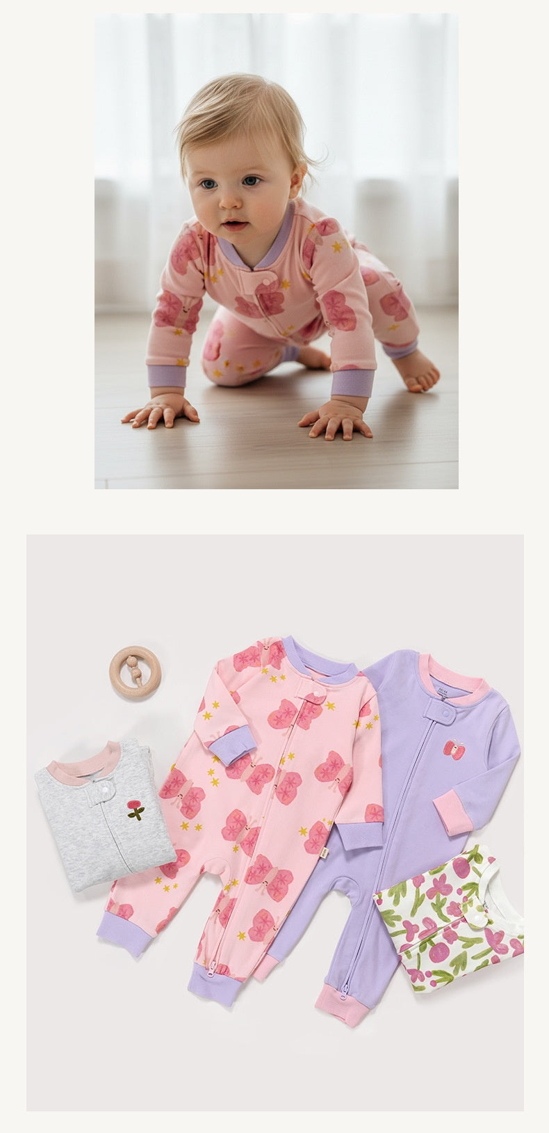 Little Wonders Zippered Cotton Romper