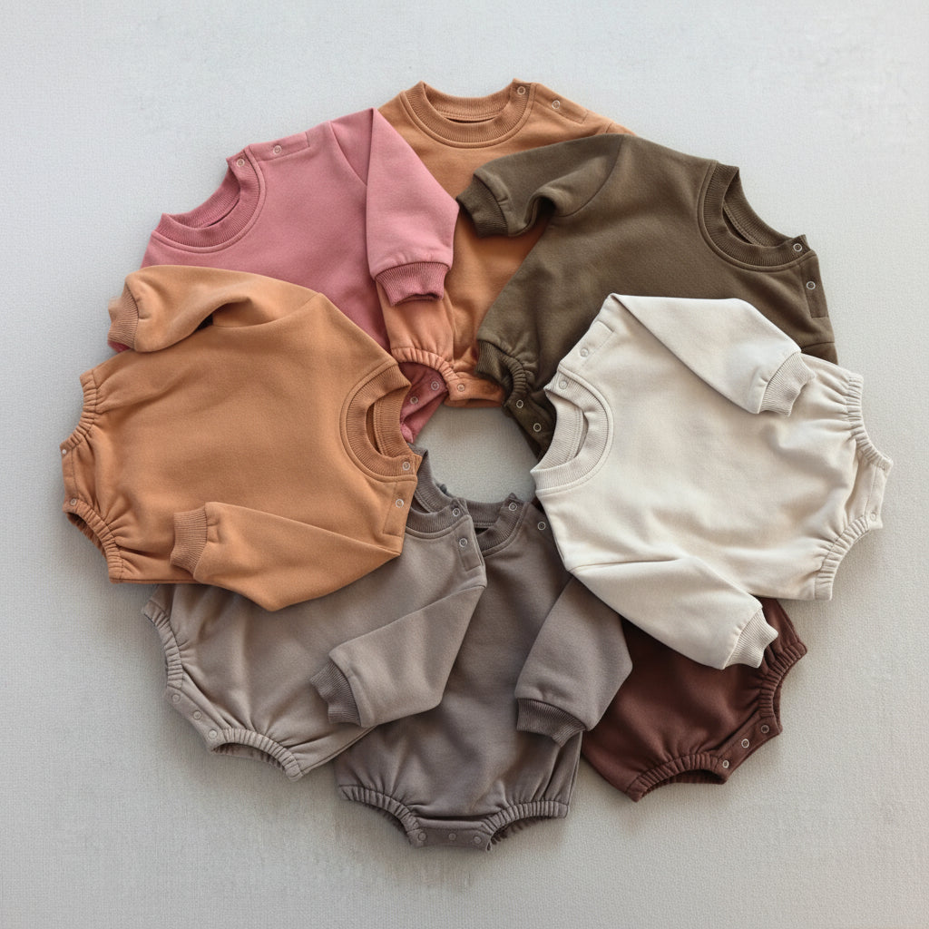 Simple Days Long Sleeve Cotton Onesie