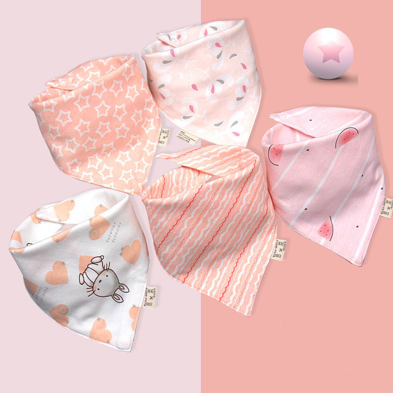 Bright Baby Cotton Bibs - Saliva Towel Sets of 4 or 5