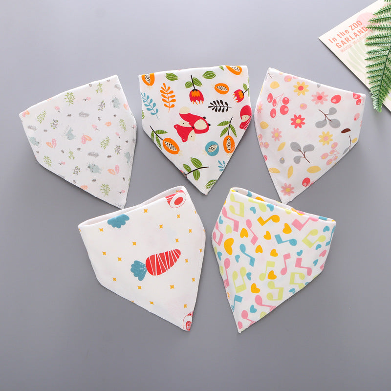 Bright Baby Cotton Bibs - Saliva Towel Sets of 4 or 5