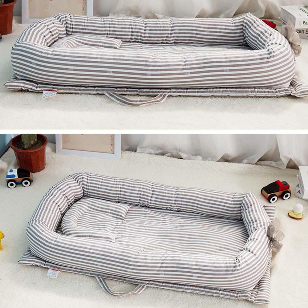 Striped Cotton Baby Bed Carry Cot