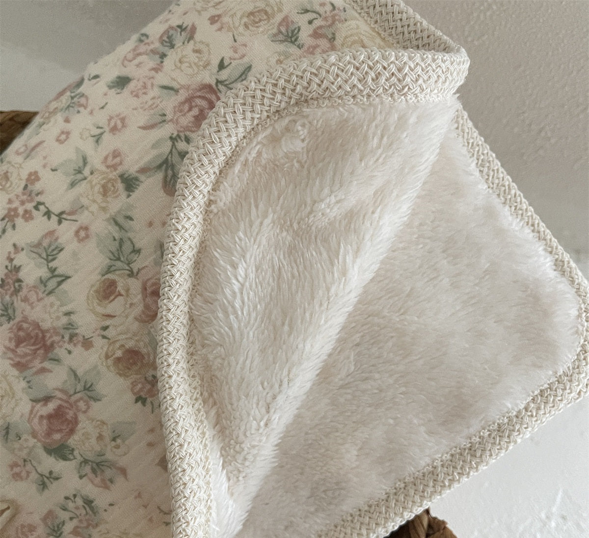 October Flowers Cozy Cotton Fleece Blanket