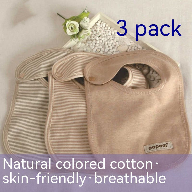 Earthy Cotton Baby Bibs (pack of 3)