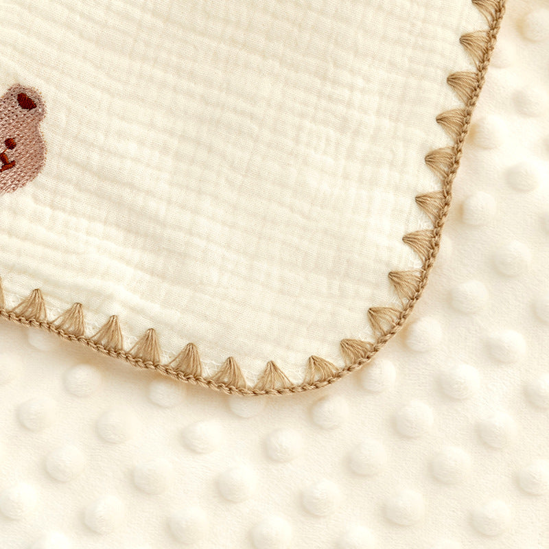 Earthy Cotton Bubble Fleece Baby Blanket
