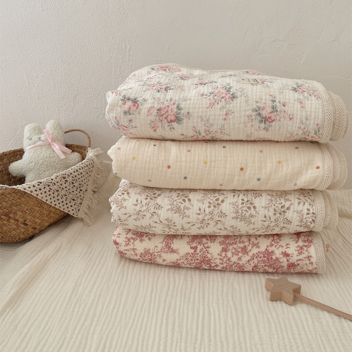 Spring has Sprung Cozy Cotton Fleece Blanket