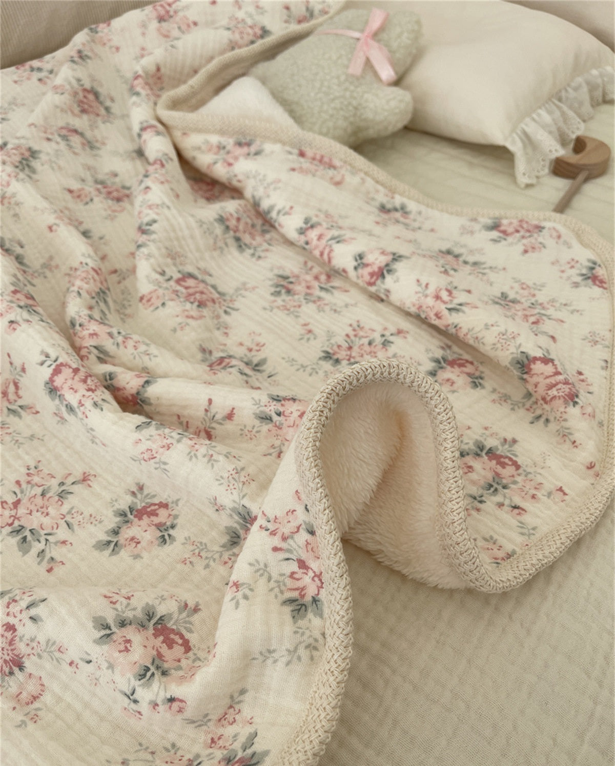 Spring has Sprung Cozy Cotton Fleece Blanket