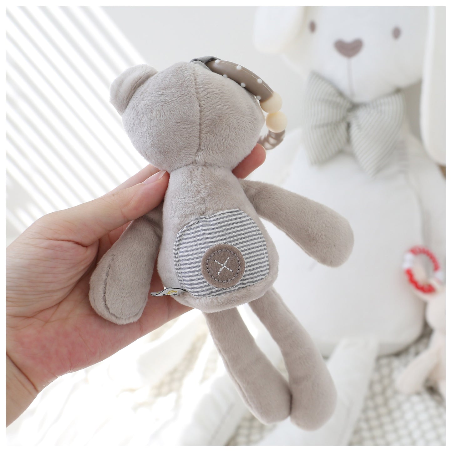 Soft Bunny or Bear Stroller Toy